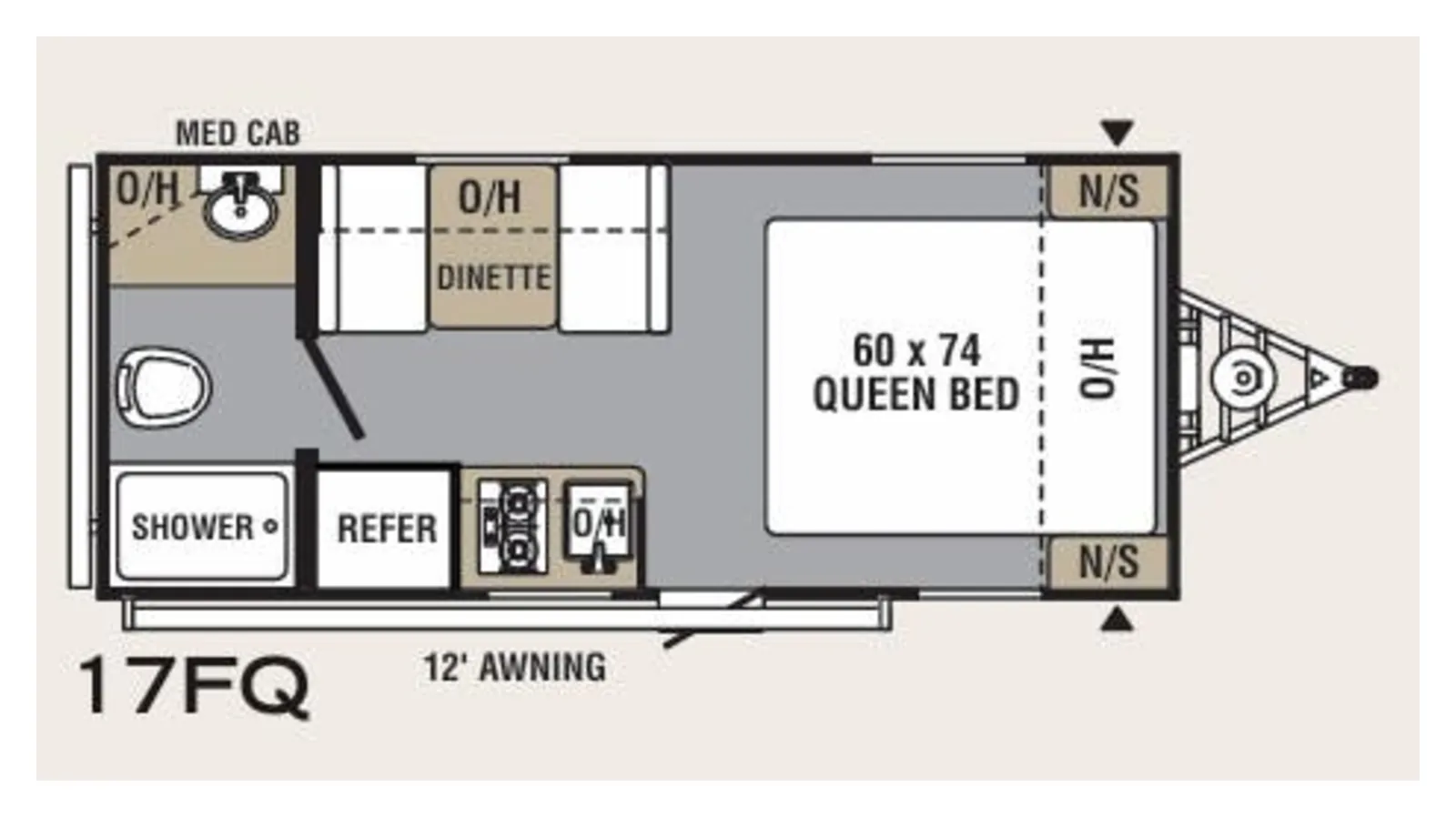 2020 Forest River VIKING 17FQ floorplan