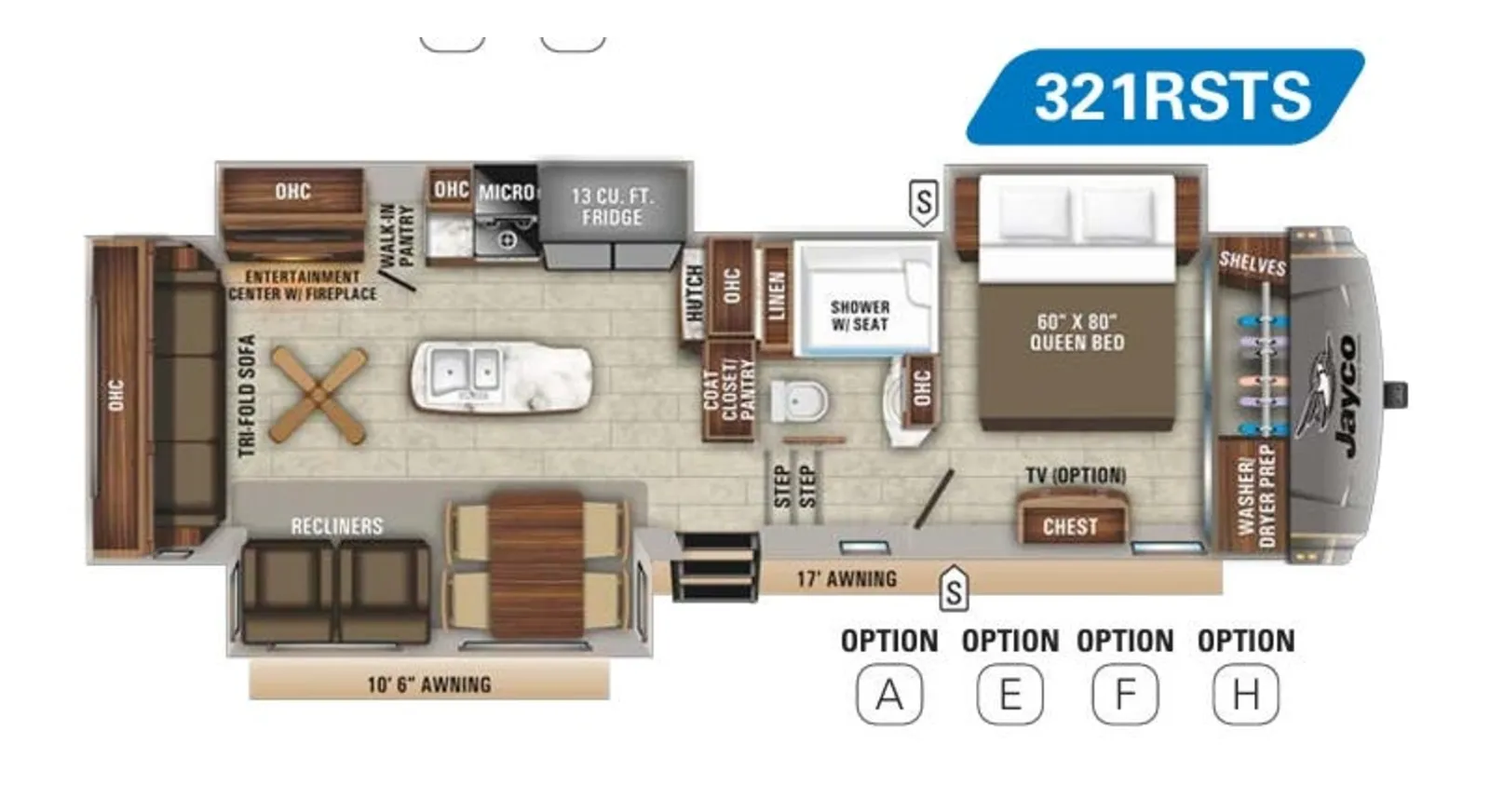 2020 Jayco Eagle 321RSTS floorplan
