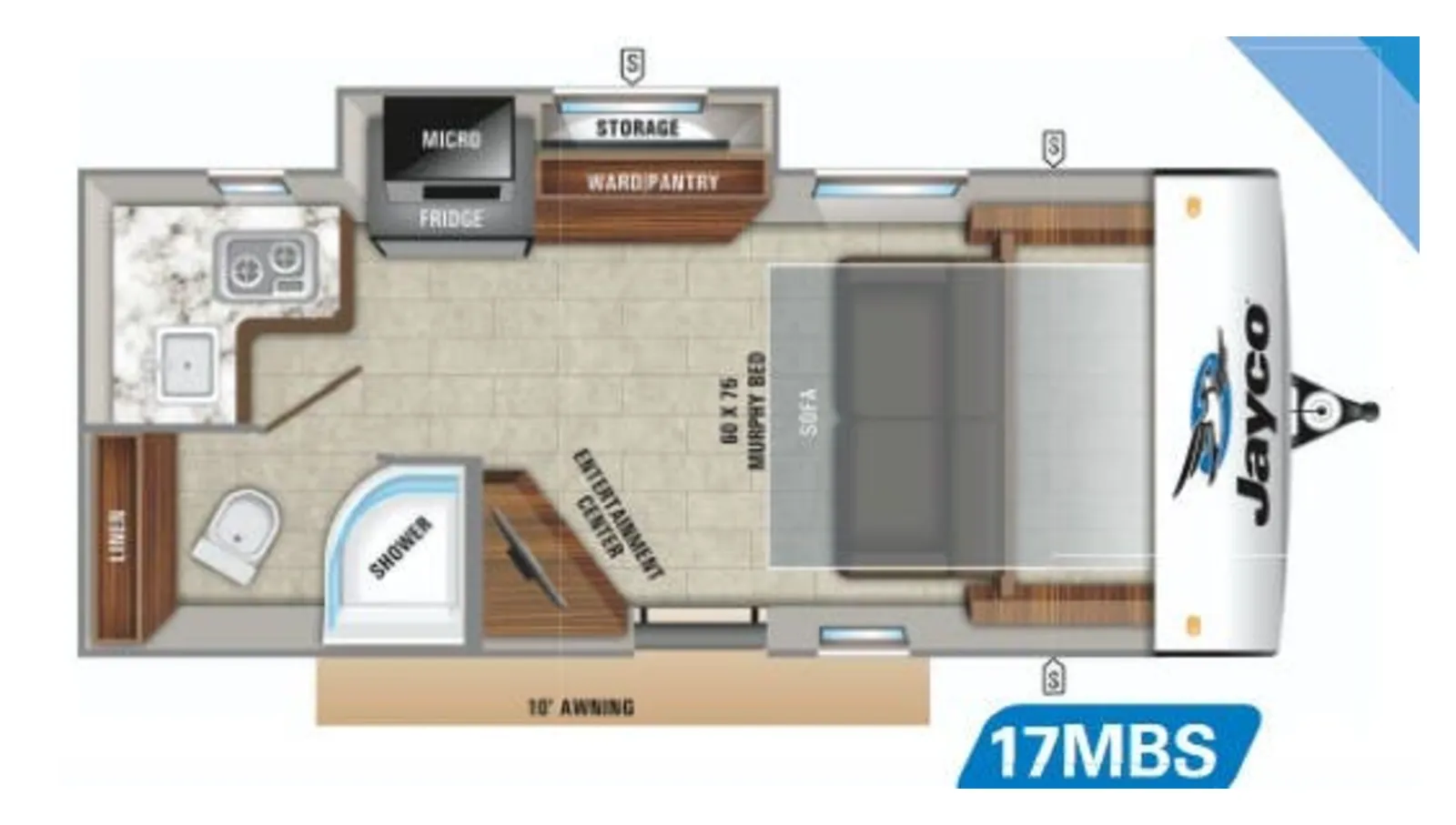 2020 Jayco HUMMINGBIRD 17MBS floorplan