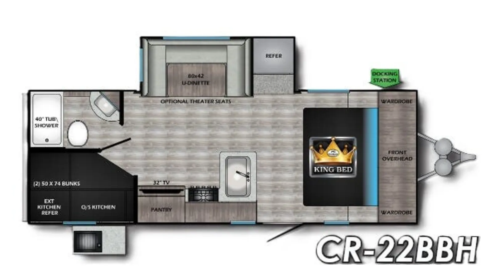 2021 CrossRoads RV Cruiser Aire CR28RKS floorplan