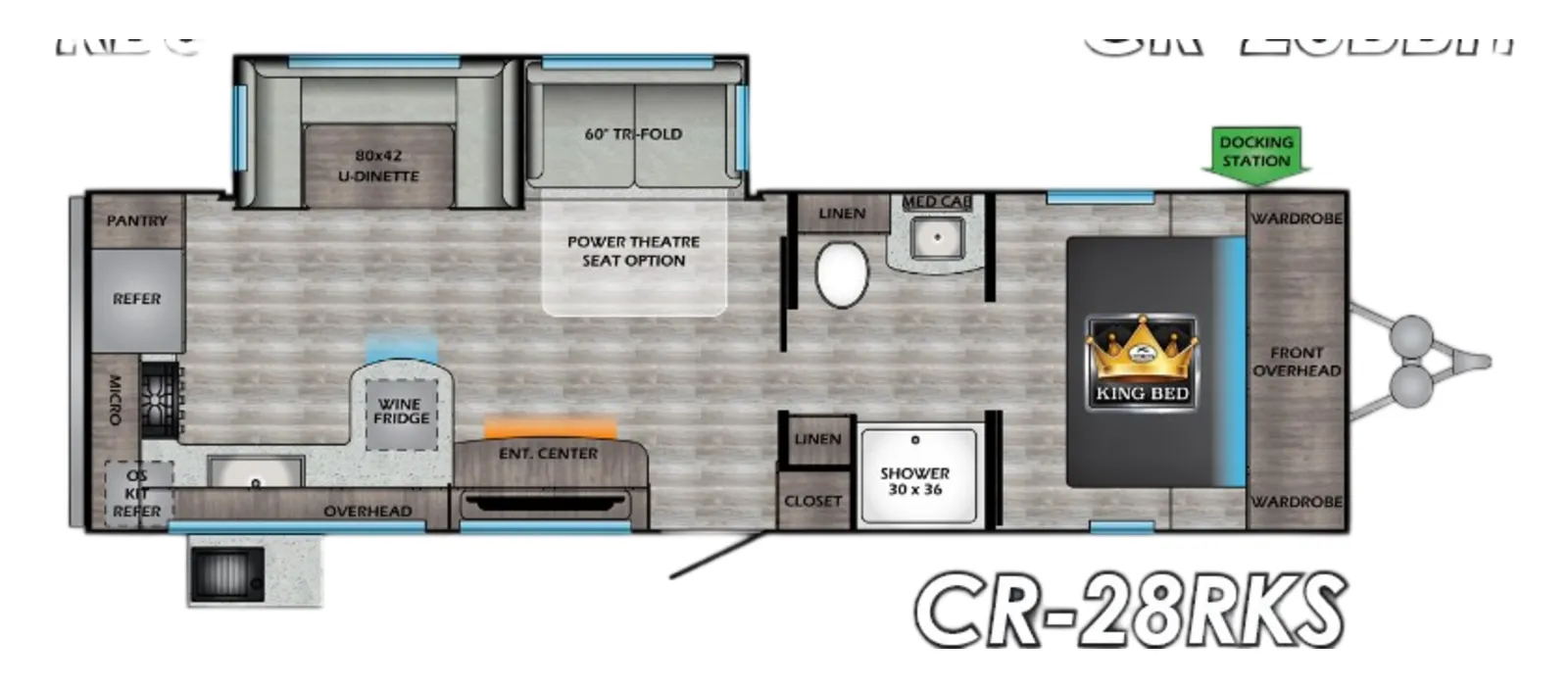 2021 Crossroads Cruiser Aire CR28RKS floorplan