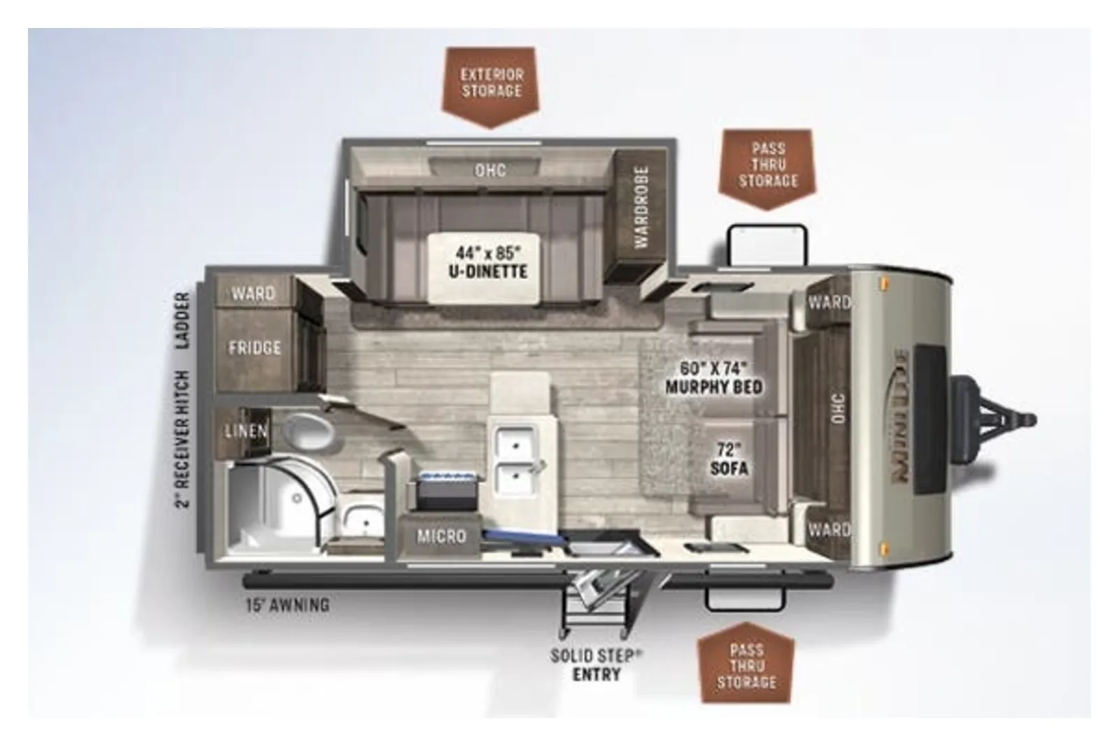 2020 Forest River Rockwood Mini Lite 2104S floorplan