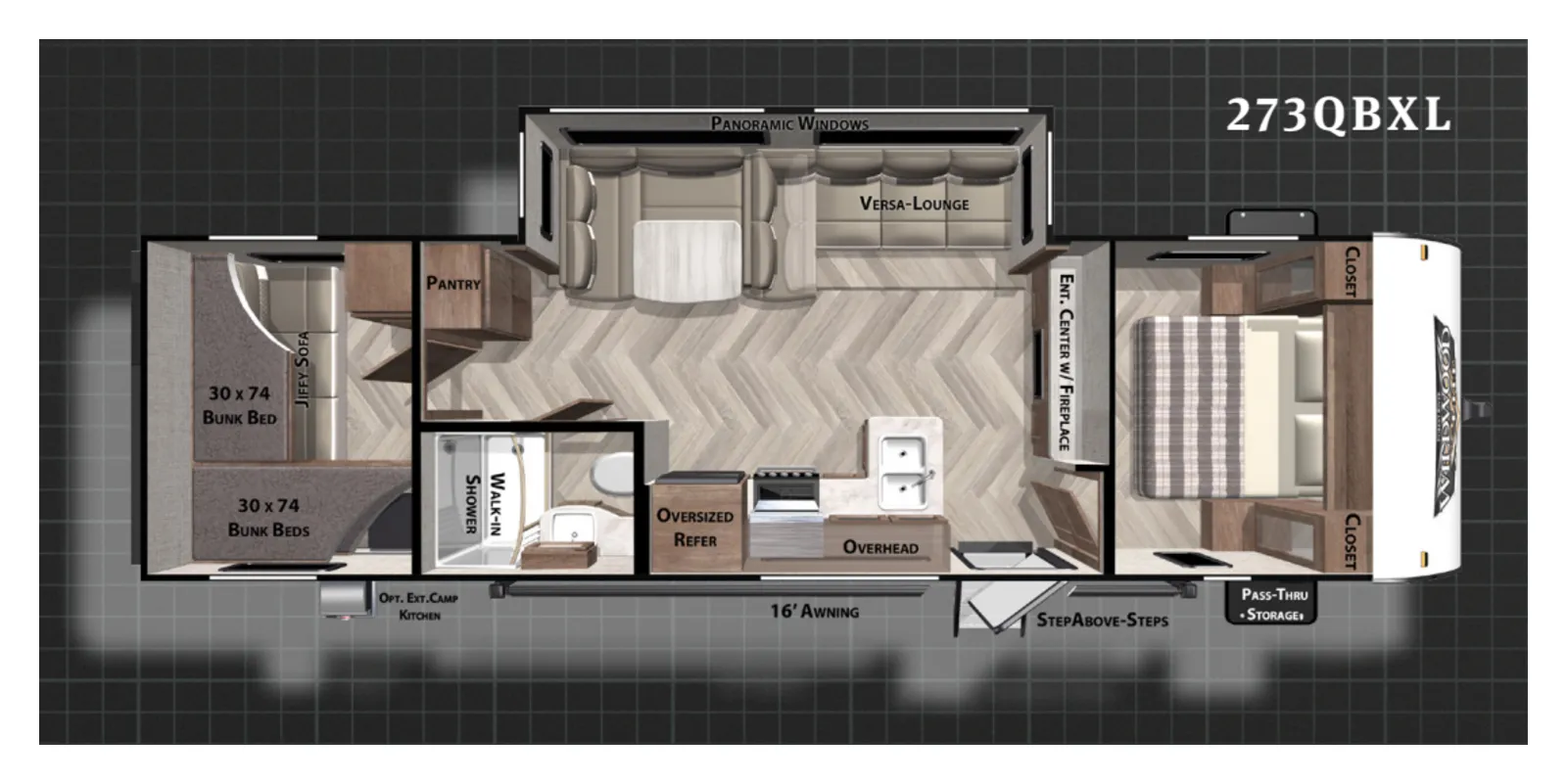 2021 Forest River Wildwood 273QBXL floorplan