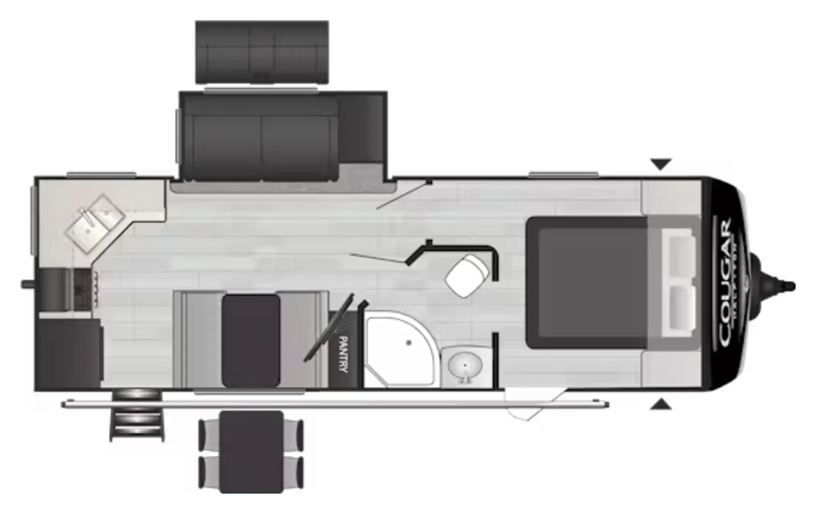 2021 Keystone RV Cougar 24SABWE floorplan