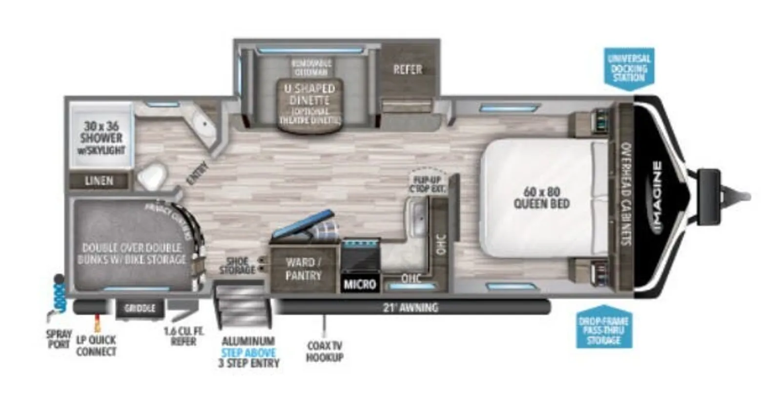 2022 Grand Design Imagine 2400BH floorplan