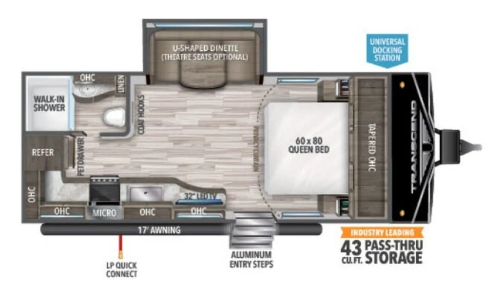 2022 Grand Design Transcend 200MK floorplan