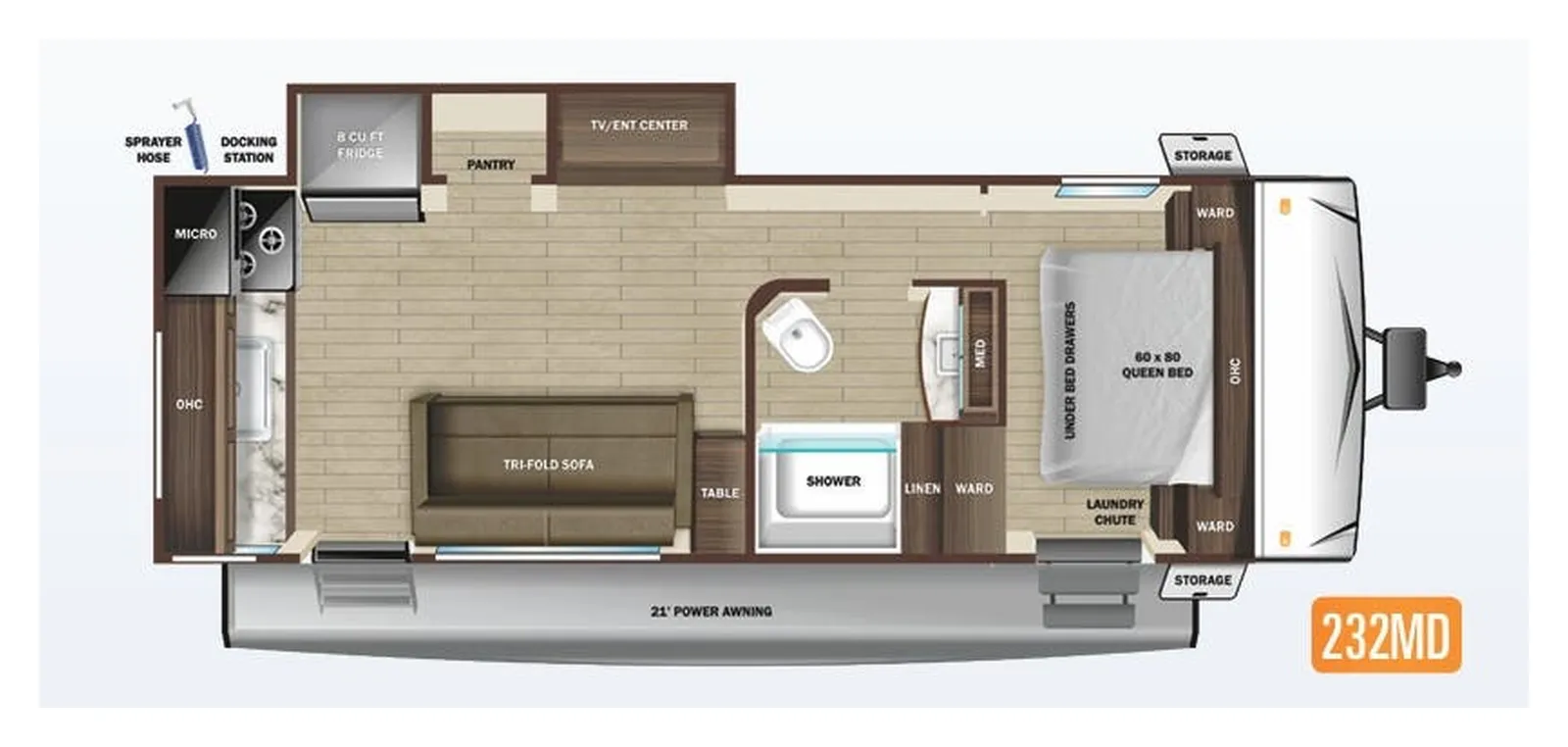 2022 Highland Ridge Mesa Ridge 232MD floorplan