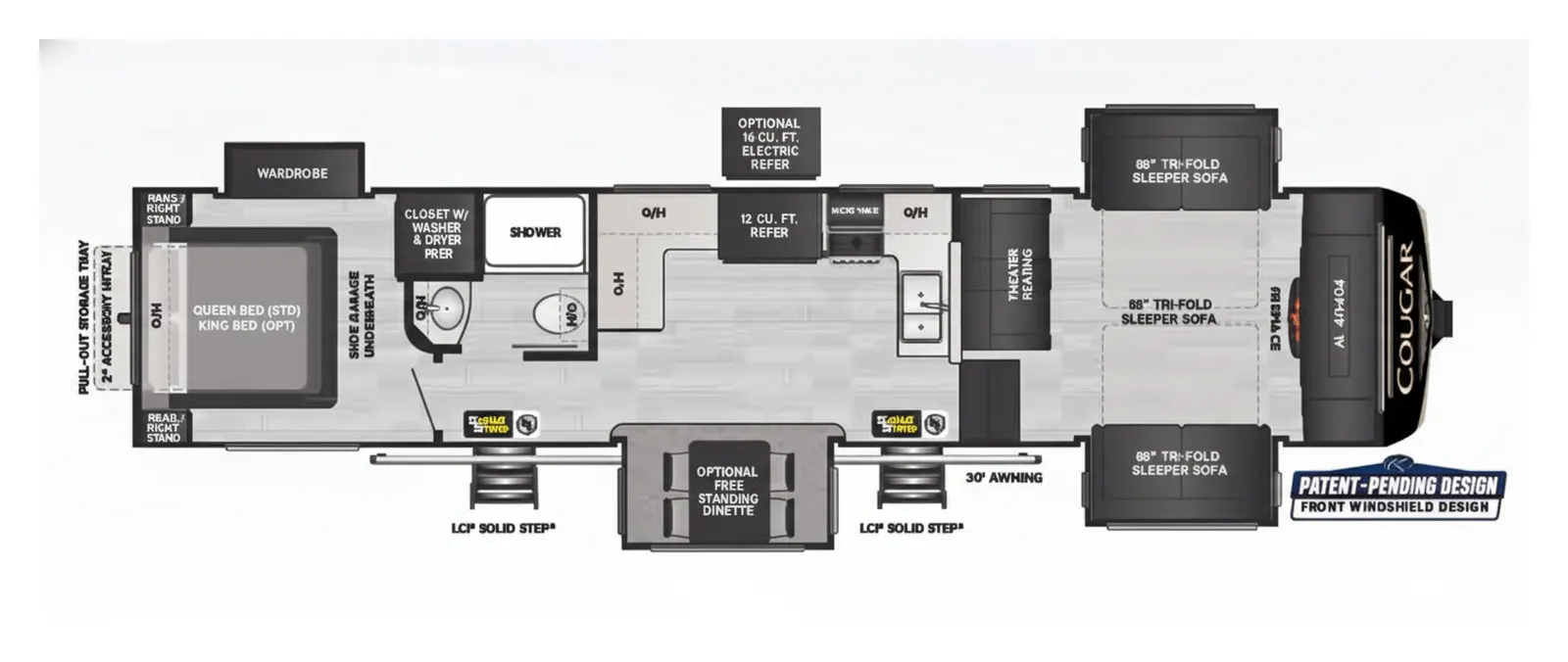 2022 Keystone RV COUGAR CG354FLS22 floorplan