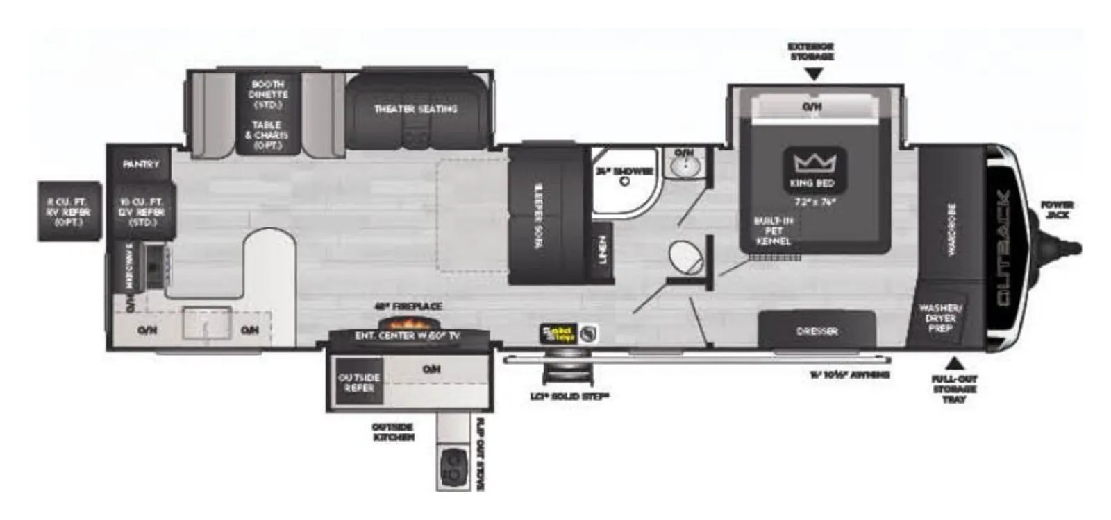 2022 Keystone RV OUTBACK 332ML floorplan