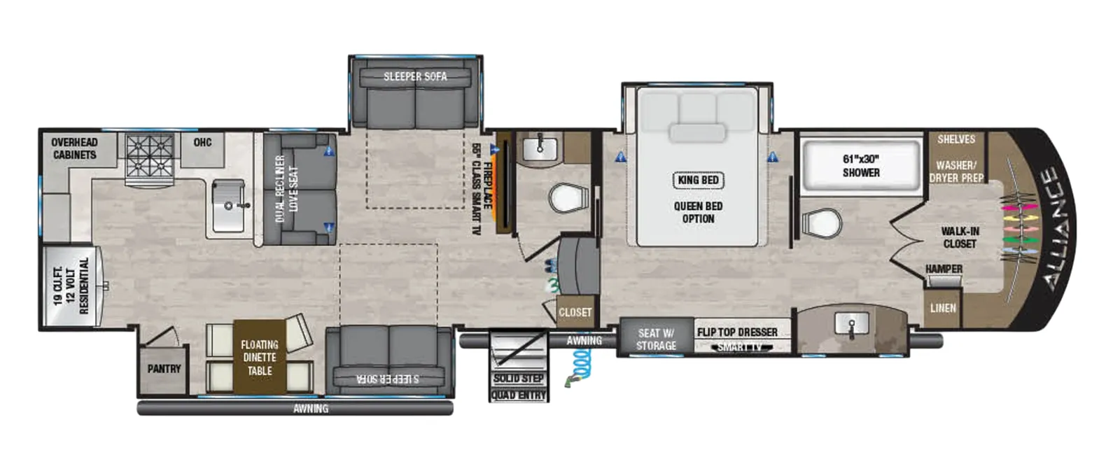 2023 Alliance RV Paradigm 382RK floorplan