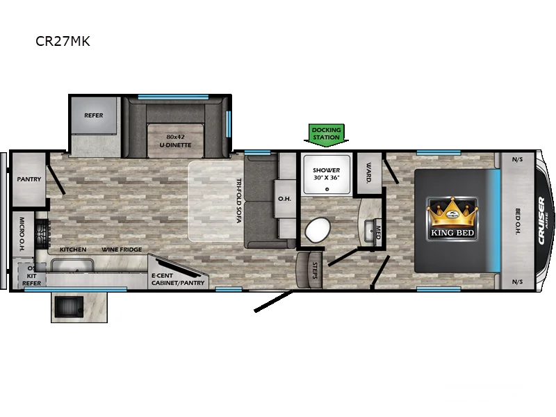 2023 CROSSROADS CRUISER 27MK floorplan