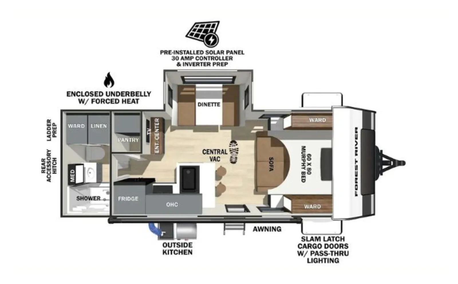 2024 Forest River Ibex 20MDS floorplan