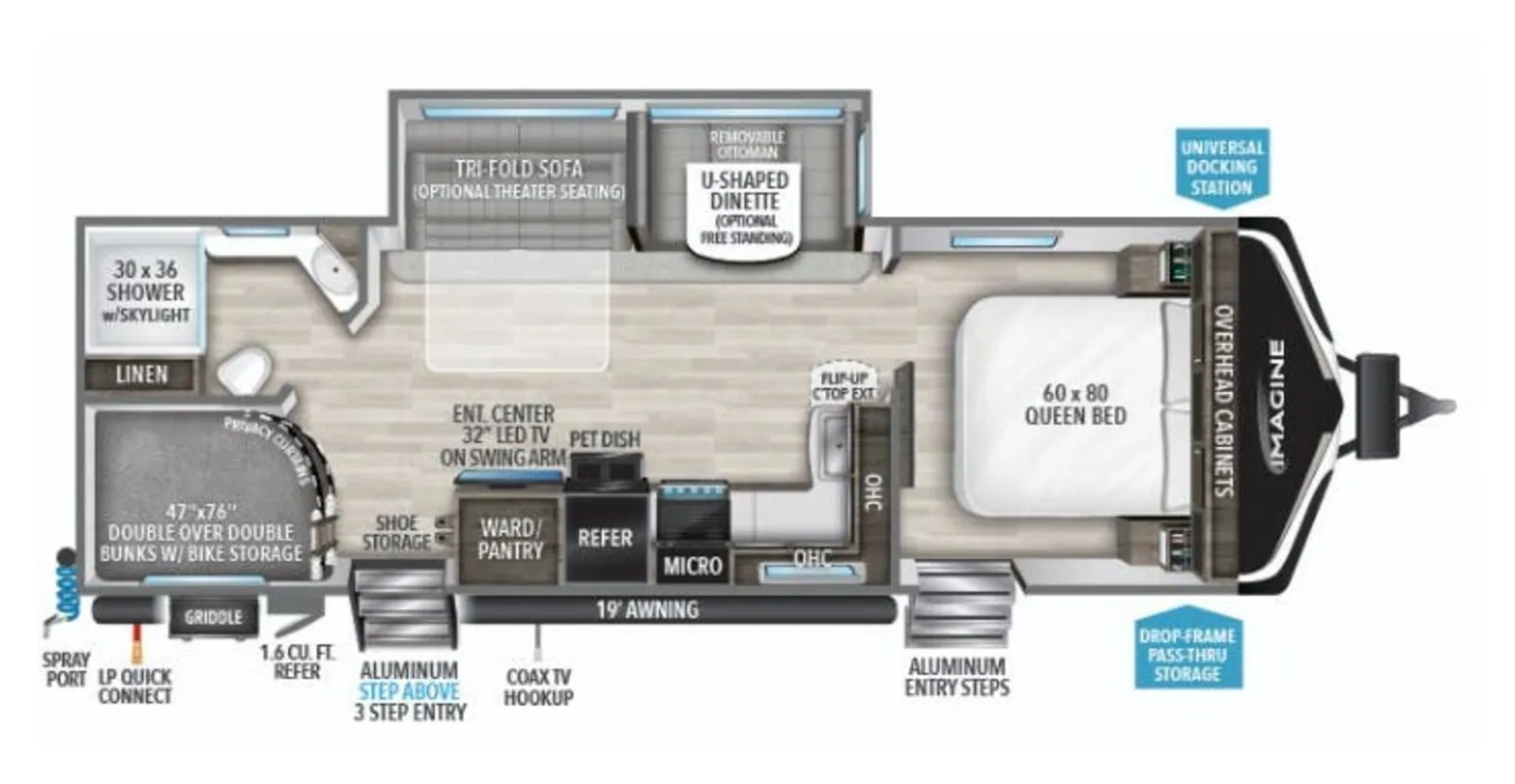 2023 Grand Design Imagine 2800BH floorplan