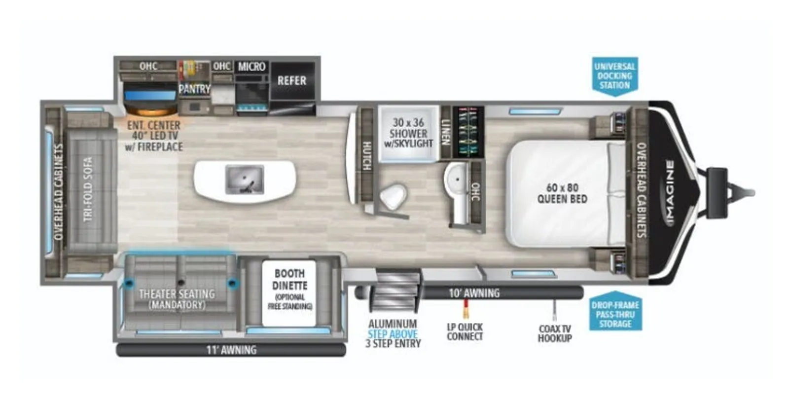 2023 Grand Design Imagine 2970RL floorplan