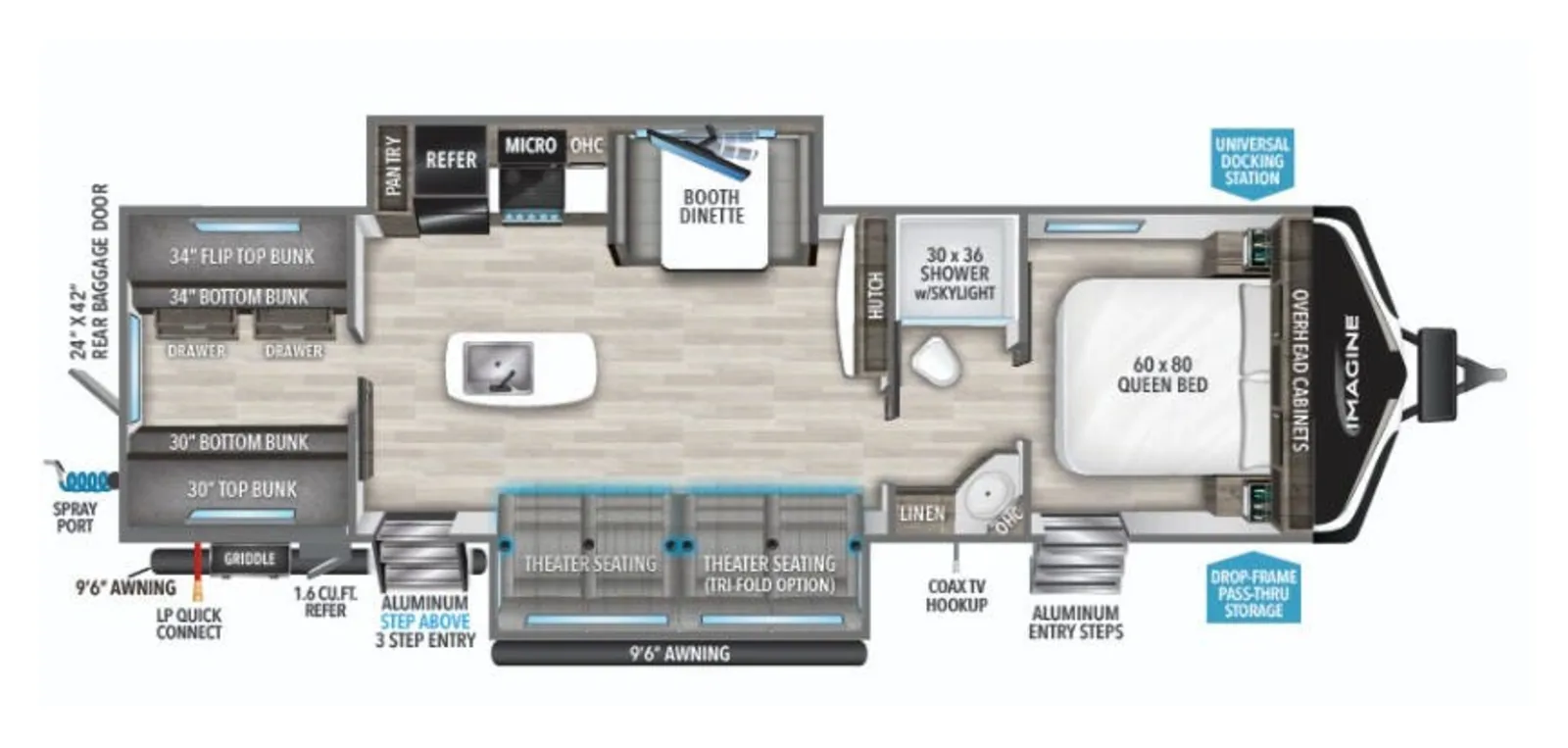 2023 Grand Design Imagine 3210BH floorplan
