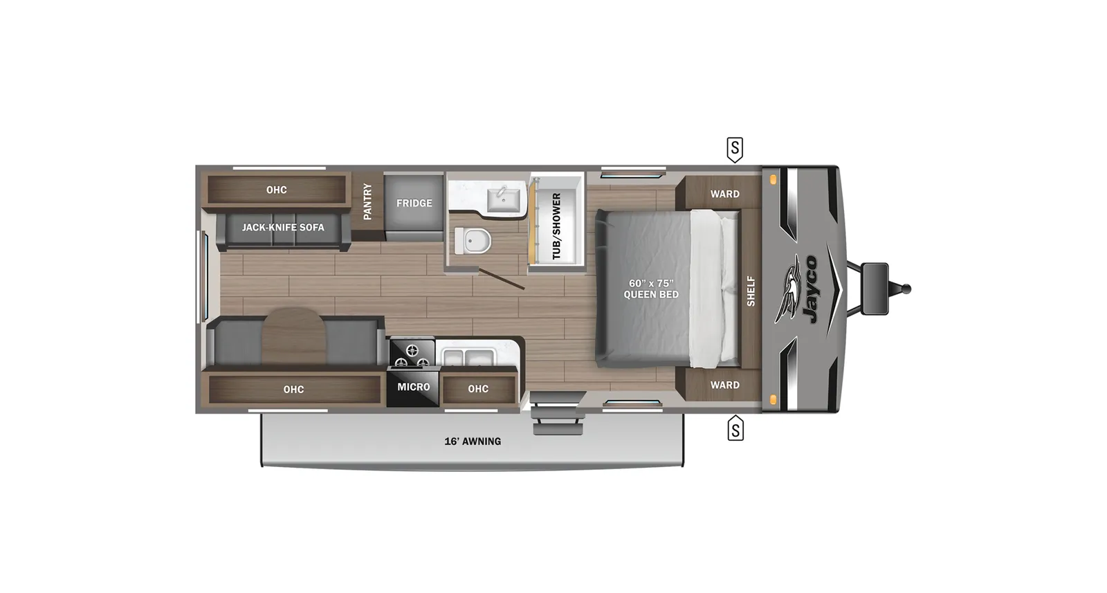 2022 Jayco Jayflight 212QB floorplan