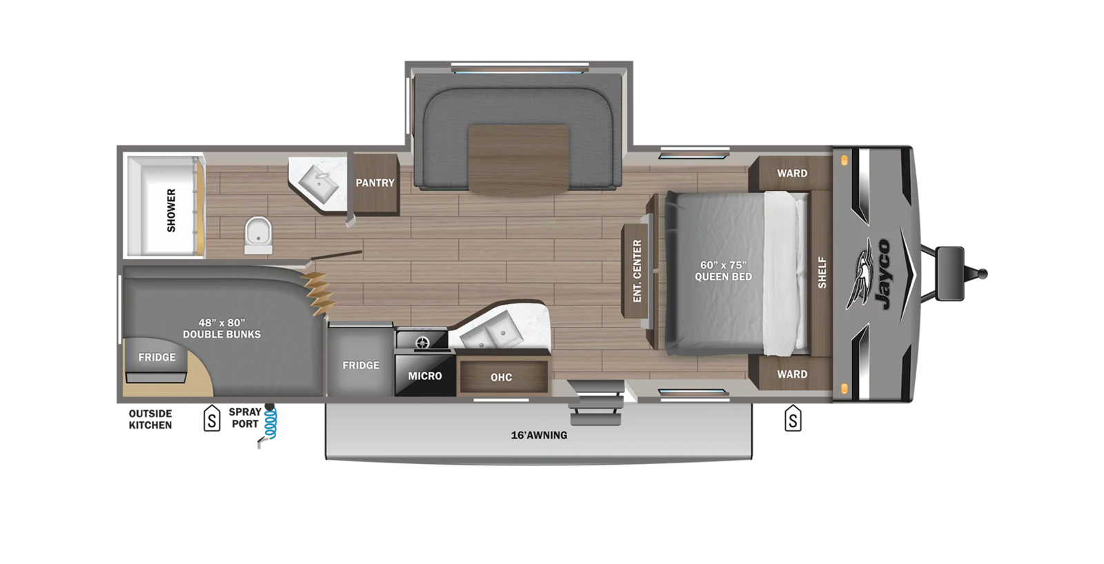 2023 Jayco Jay-Flight SLX 242BHSW floorplan