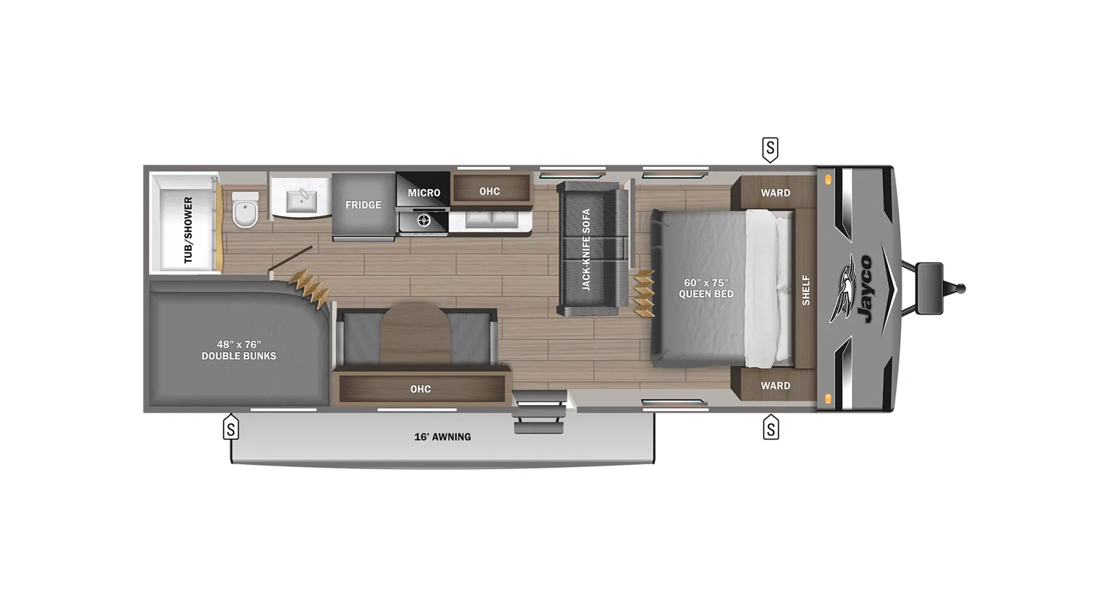 2022 JAYCO JAY FLIGHT 264 BH floorplan