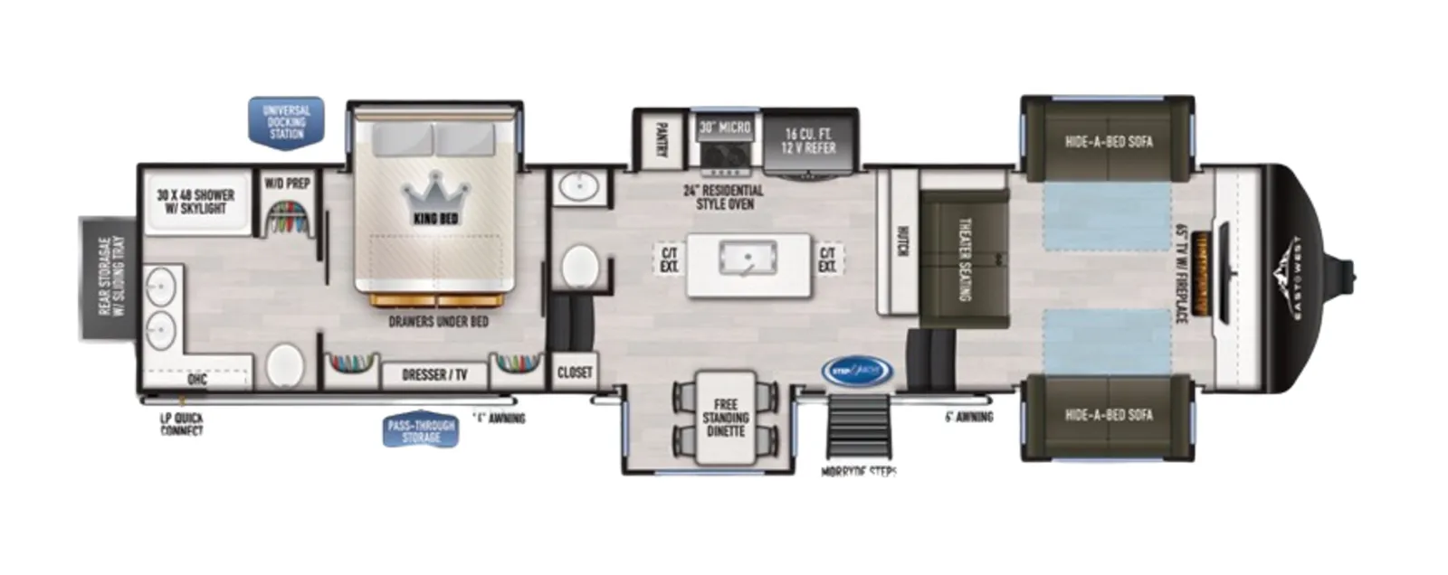 2024 EAST TO WEST AHARA 380FL floorplan