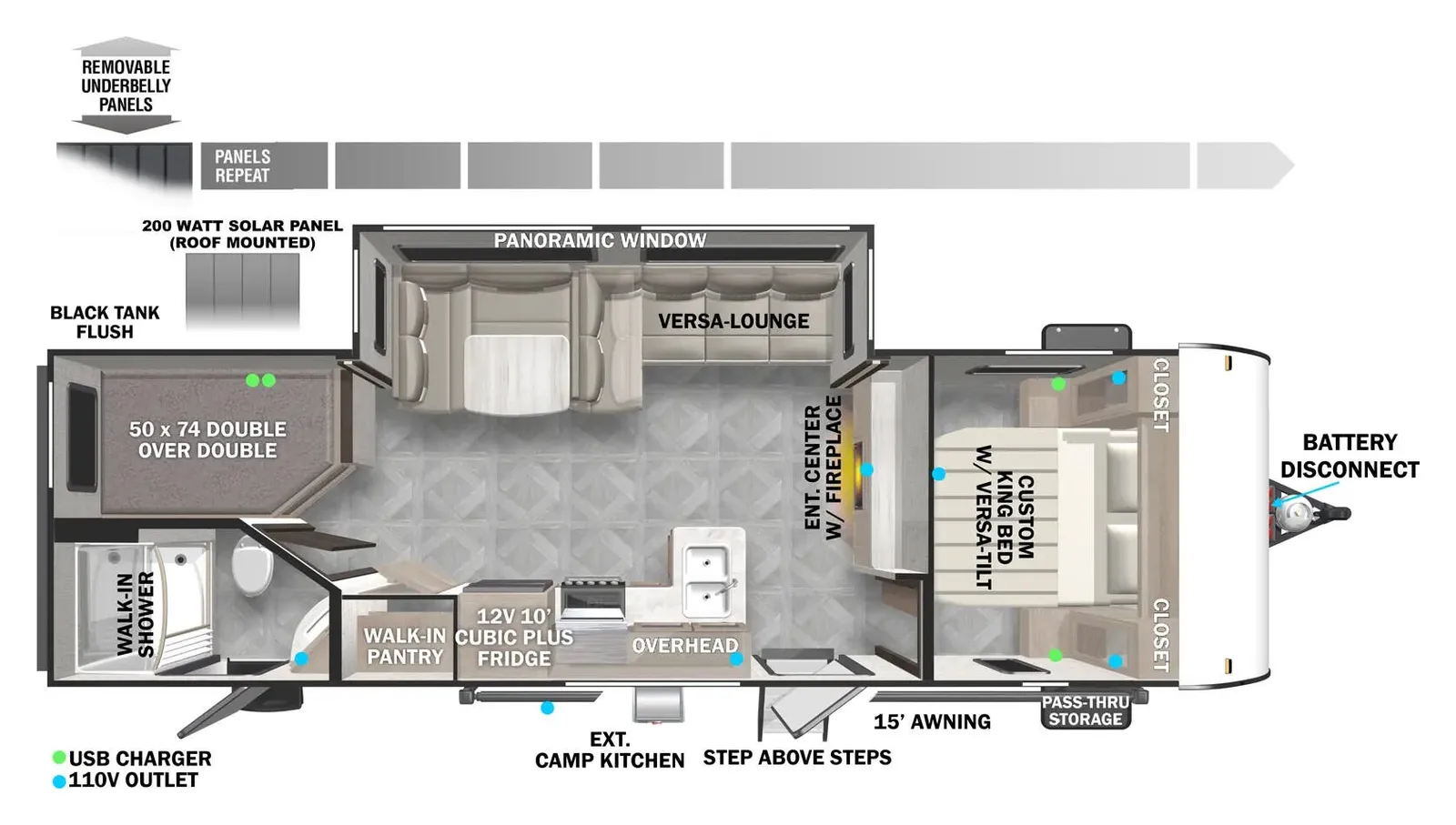 2024 Forest River Salem Cruise Lite 263BHXL floorplan