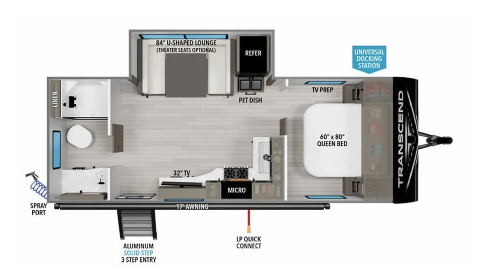 2024 Grand Design Transcend 221RB floorplan