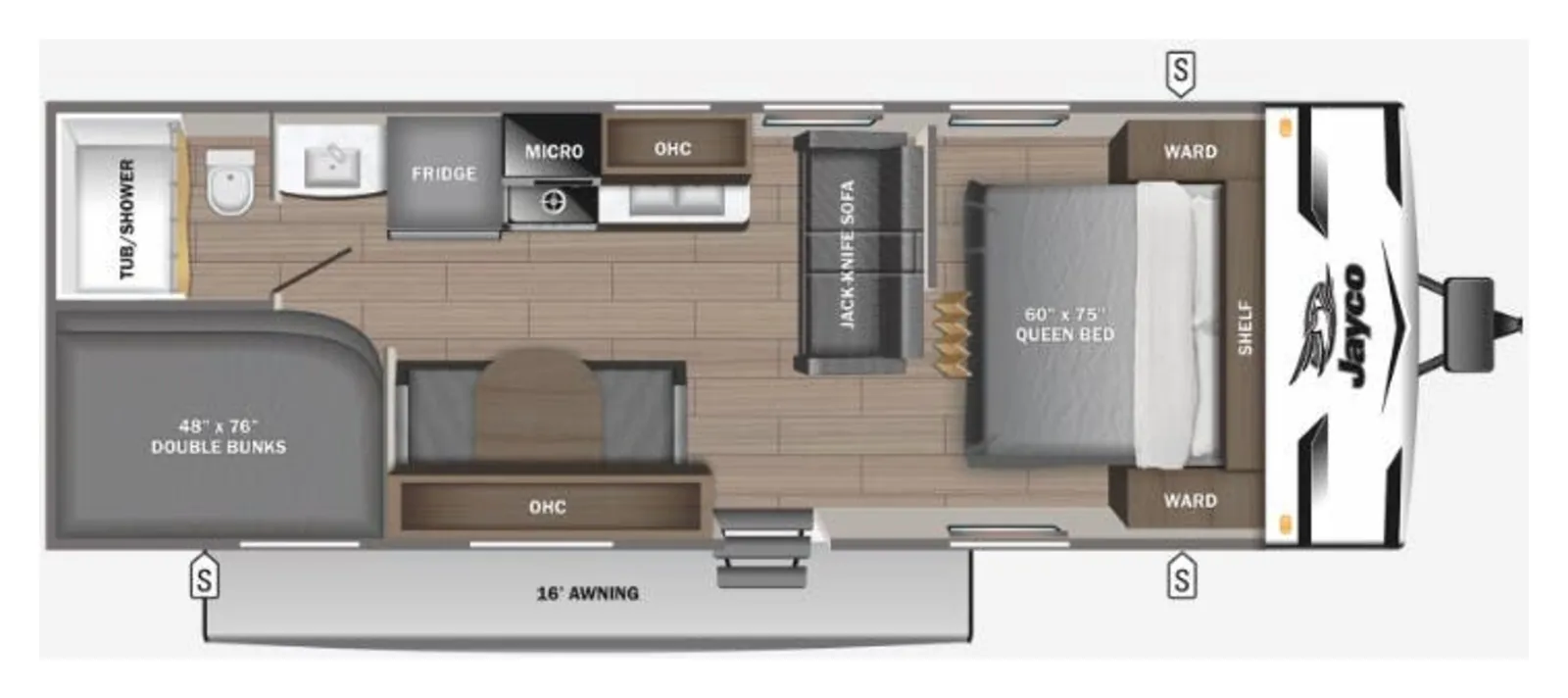 2024 Jayco Jay-Flight 260BHW floorplan