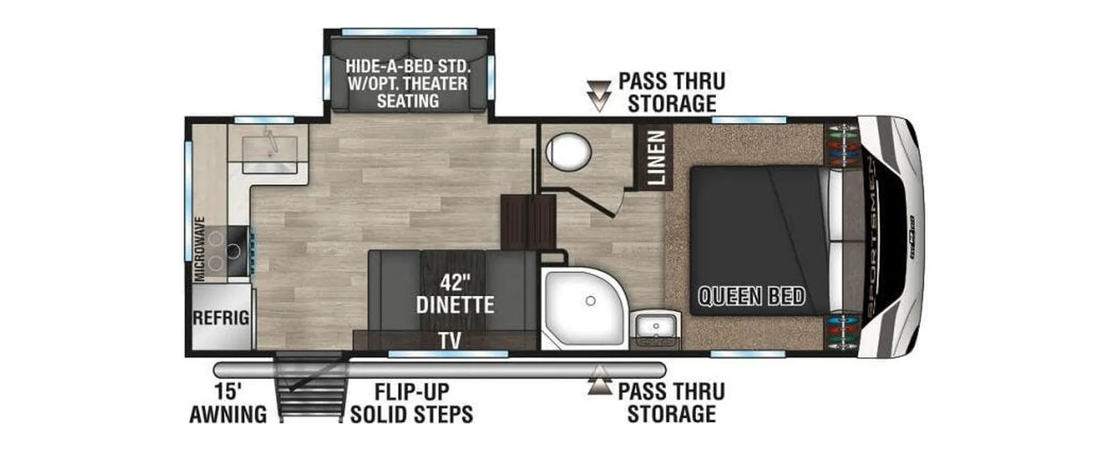 2022 Kz Sportsmen 231BHKSE floorplan
