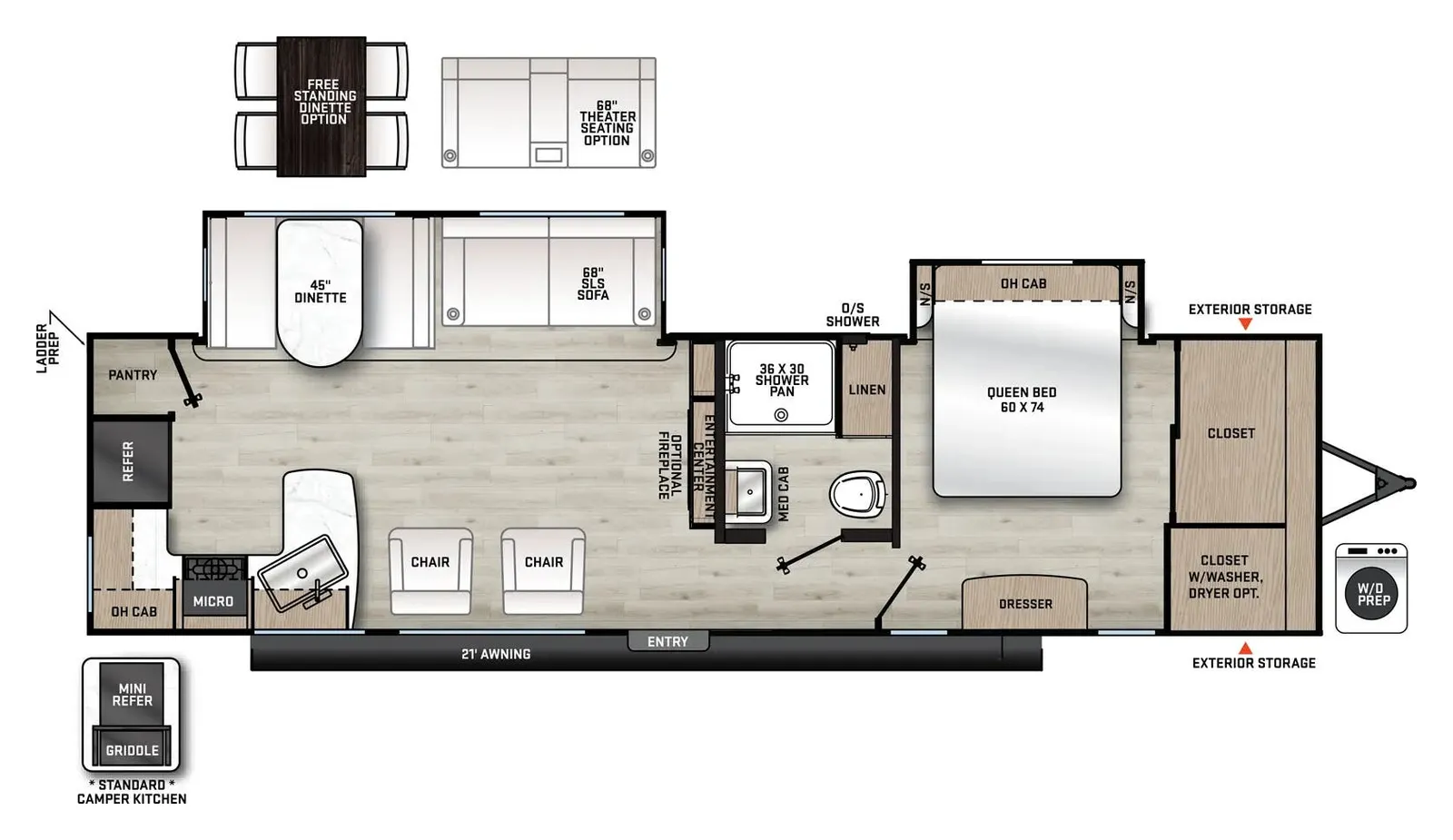 2025 Forest River Aurora 31KDS floorplan
