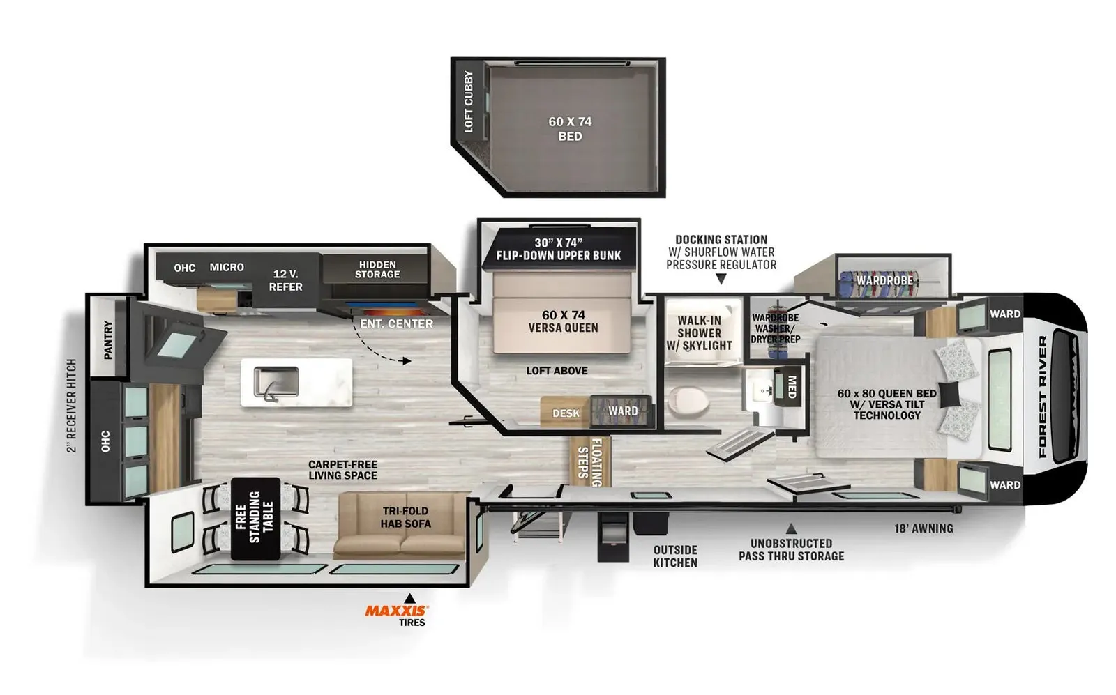 2026 Forest River Impression   315MB floorplan