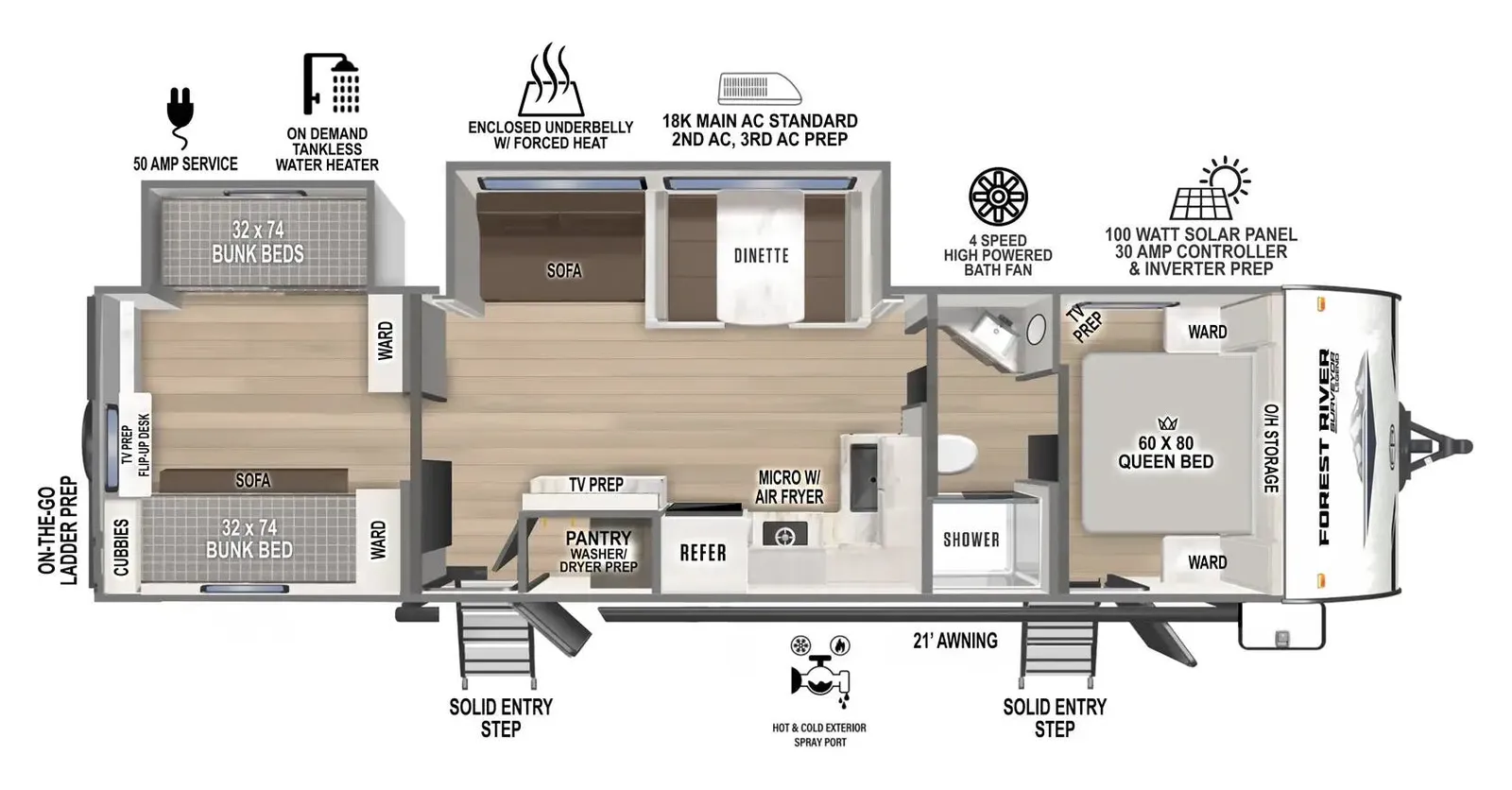 2026 Forest River Surveyor Camp Series 32CAMP floorplan