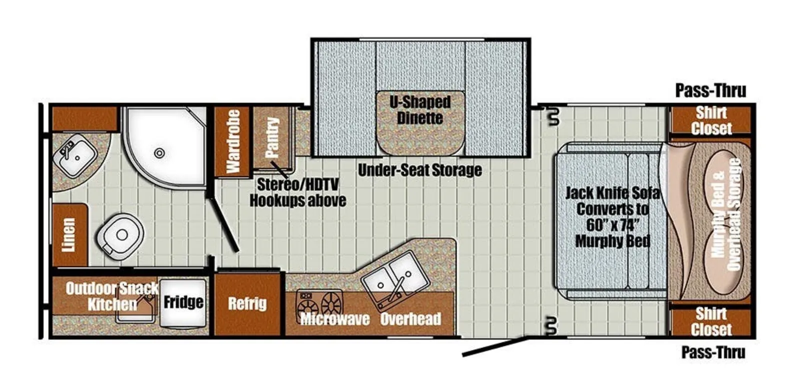 2025 GULF STREAM VISTA CRUISER 23MBS floorplan