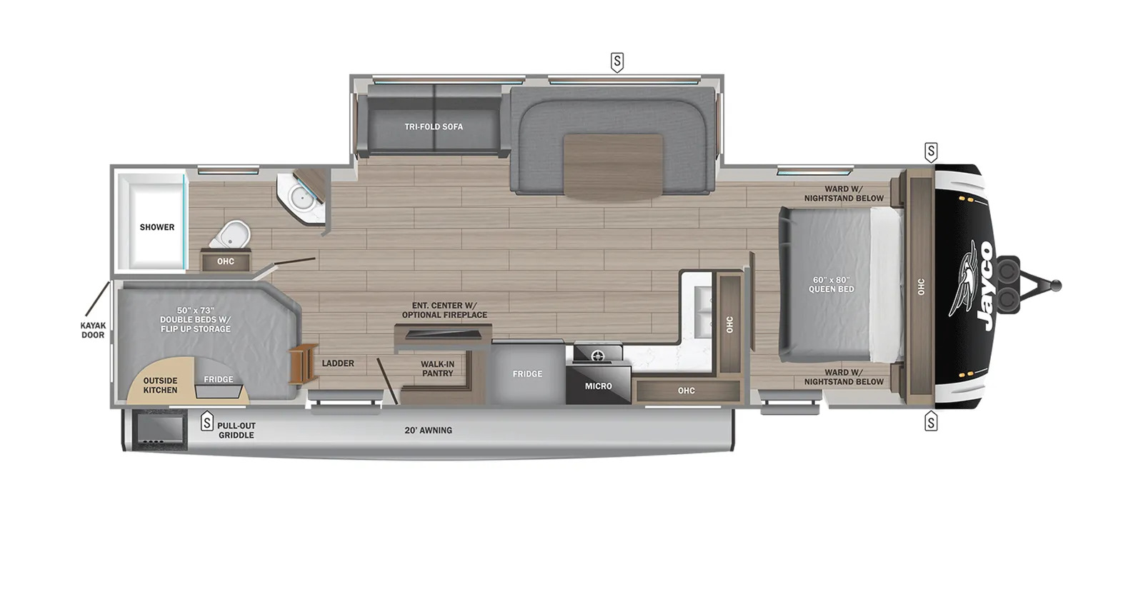 2025 Jayco Jay Feather 27BH floorplan