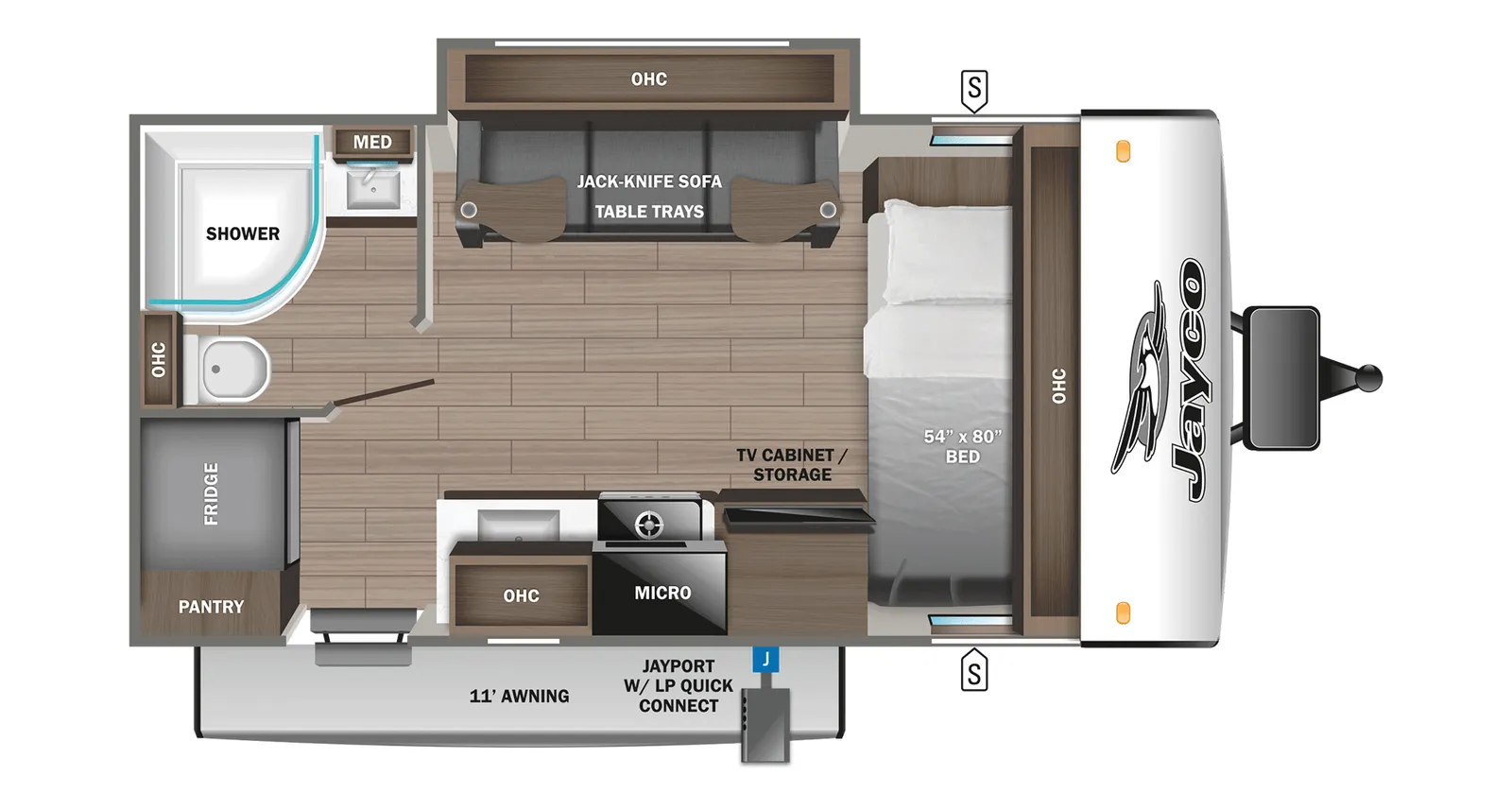 2025 Jayco Jay Feather   166FBS floorplan