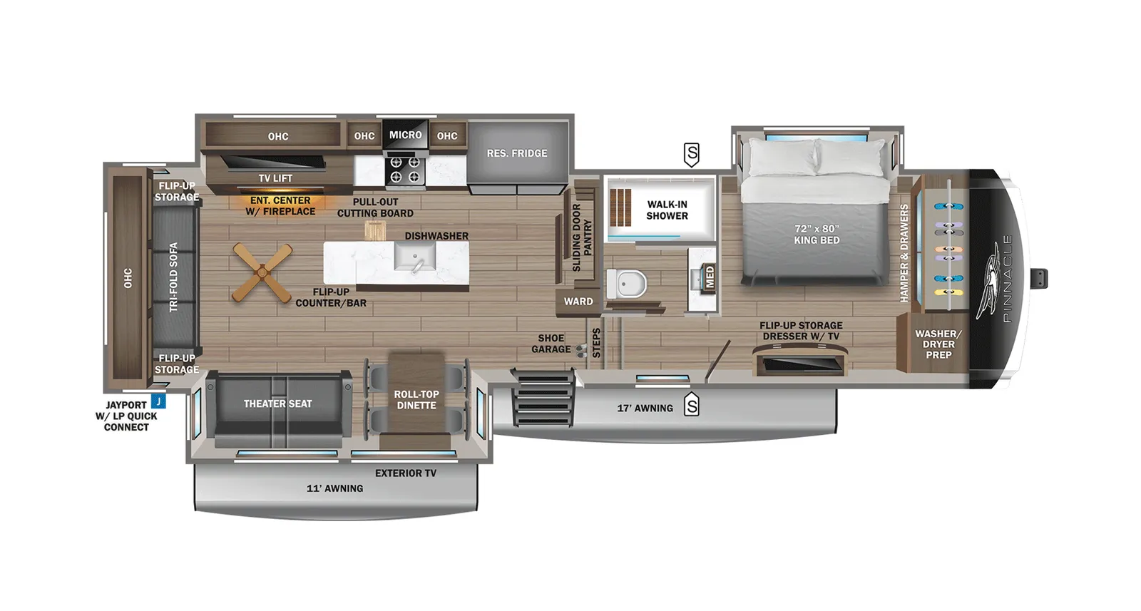 2025 Jayco Pinnacle 38KPTS floorplan