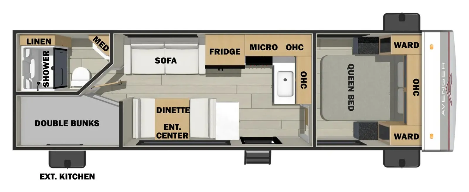 2025 PRIME TIME AVENGER 25BKLE floorplan