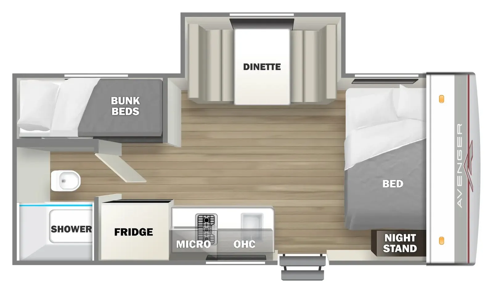 2025 Forest River Avenger 17BHS floorplan