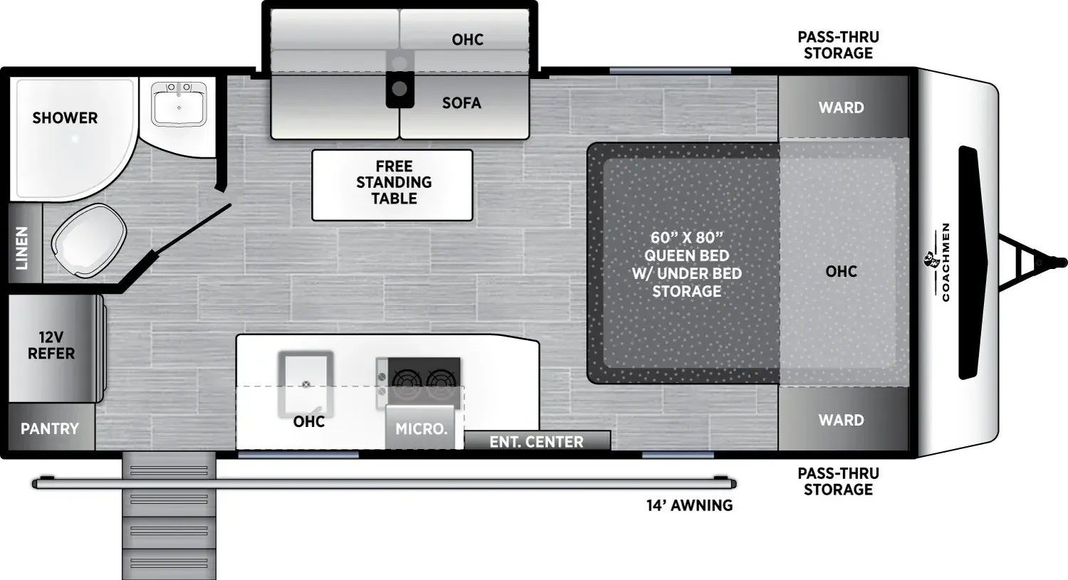 2027 Coachmen RV Freedom Express 19SE floorplan