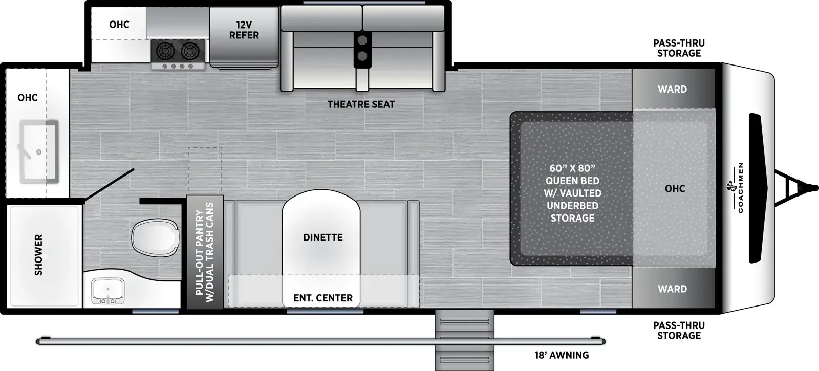 2027 Coachmen RV FREEDOM EXPRESS 22MLS floorplan
