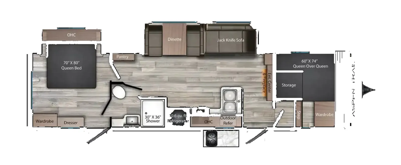 2026 Dutchmen RV Aspen Trail 3225FBS floorplan