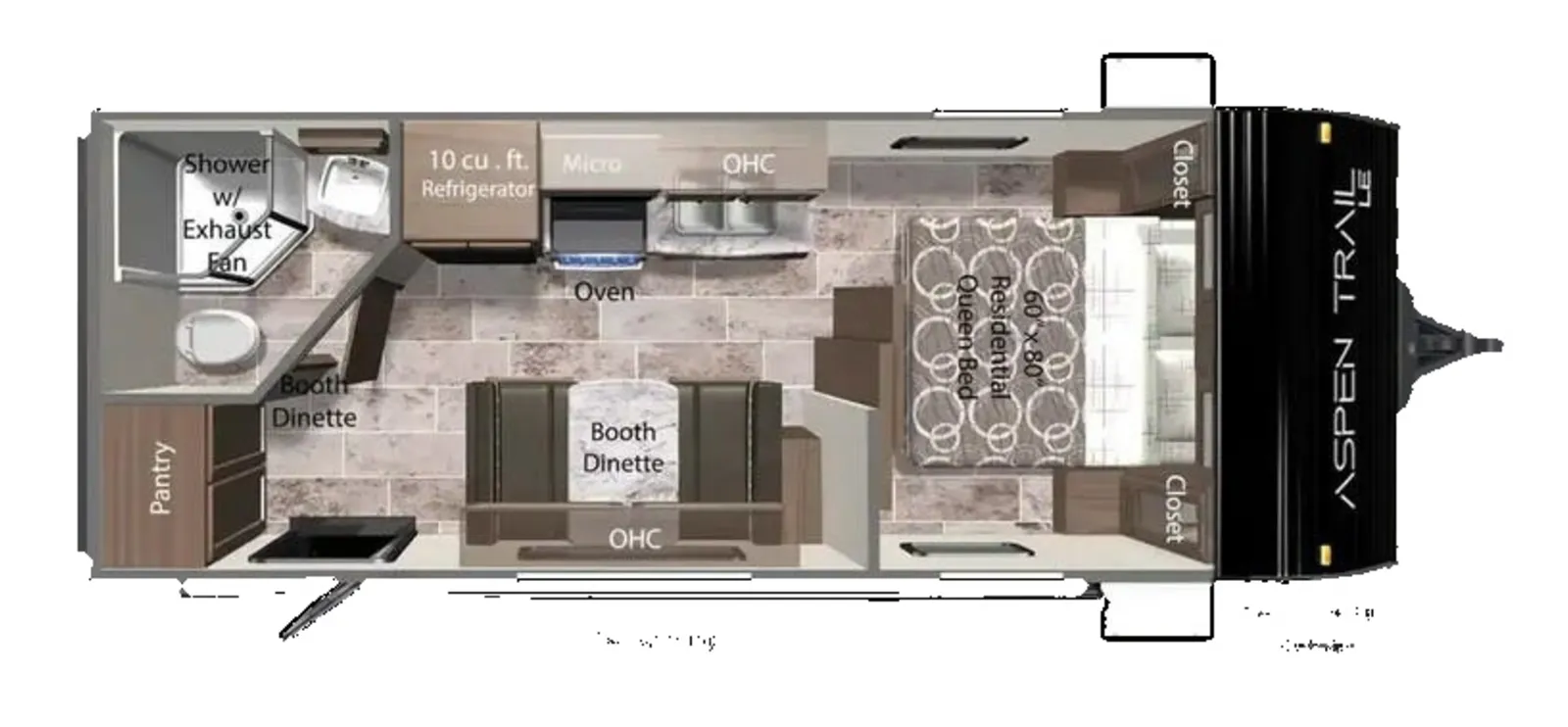 2026 Dutchmen Aspen Trail 19RB floorplan