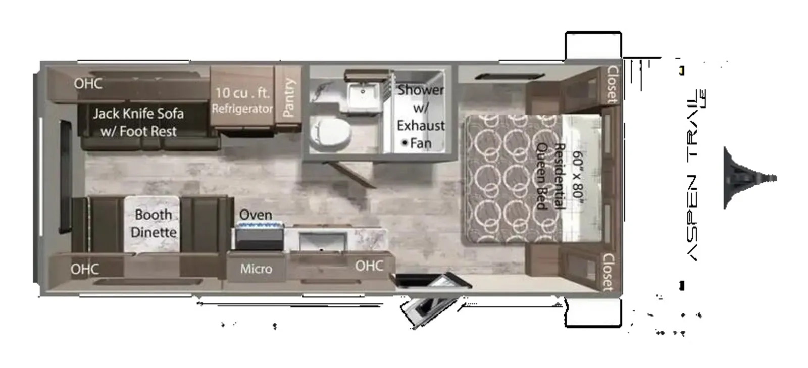 2022 Dutchmen RV Aspen Trail 21RD floorplan