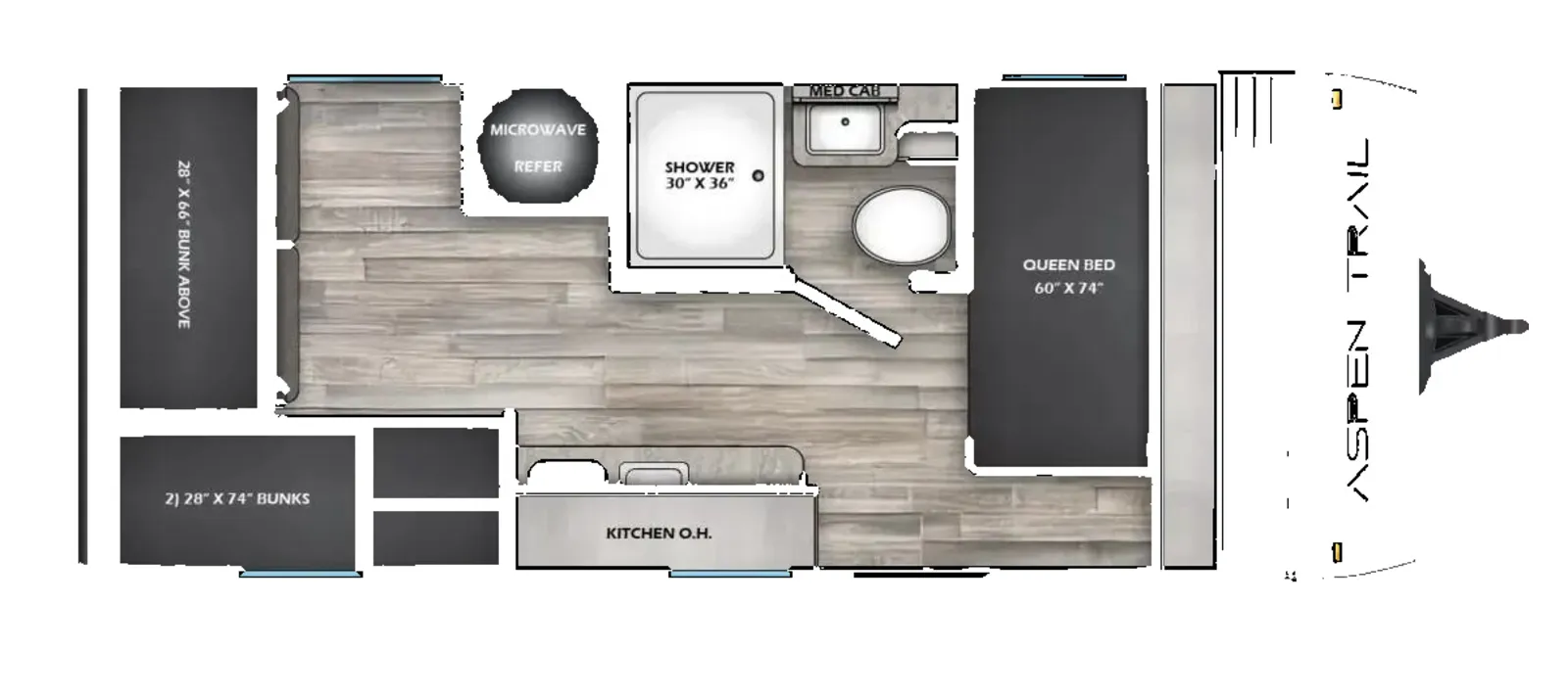 2026 Dutchmen Aspen Trail 17QB floorplan