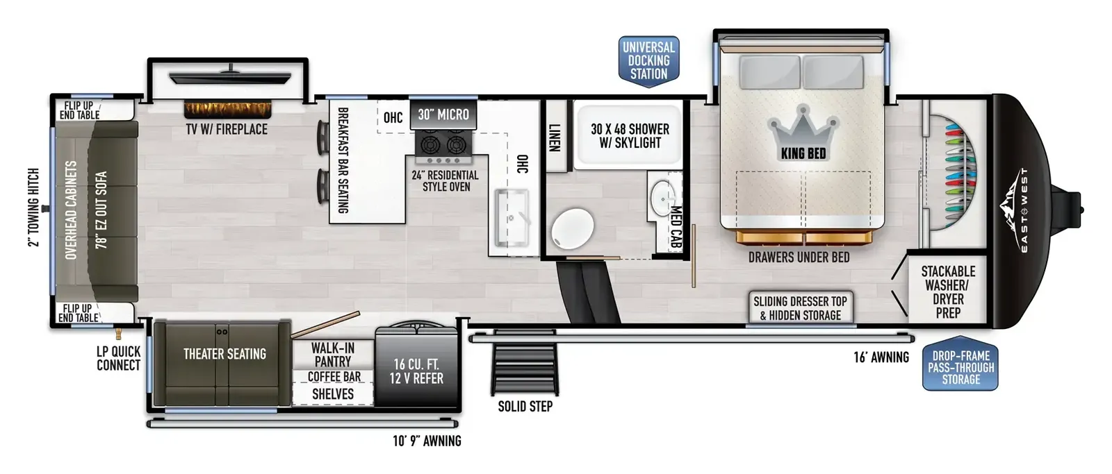 2026 East To West AHARA 297MK floorplan