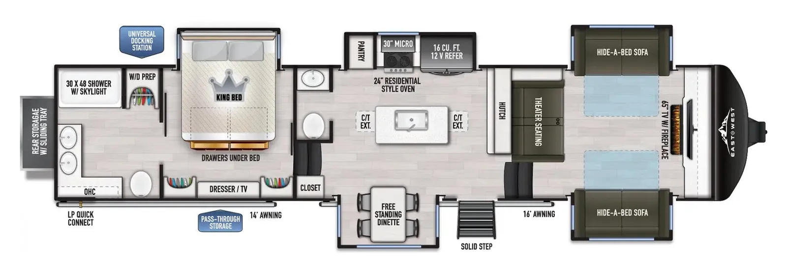 2026 EAST TO WEST AHARA 380FL floorplan