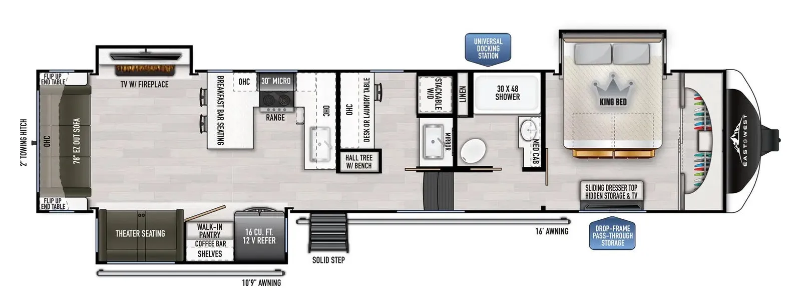 2026 East To West AHARA 383UR floorplan