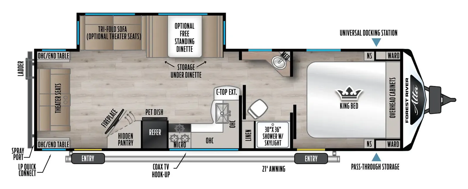 2026 EAST TO WEST ALTA 2850KRL floorplan