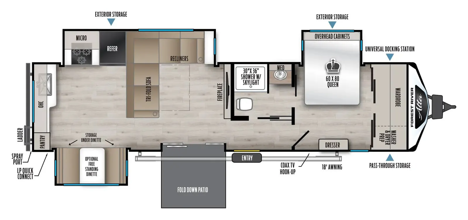 2026 EAST TO WEST ALTA 3175RK floorplan