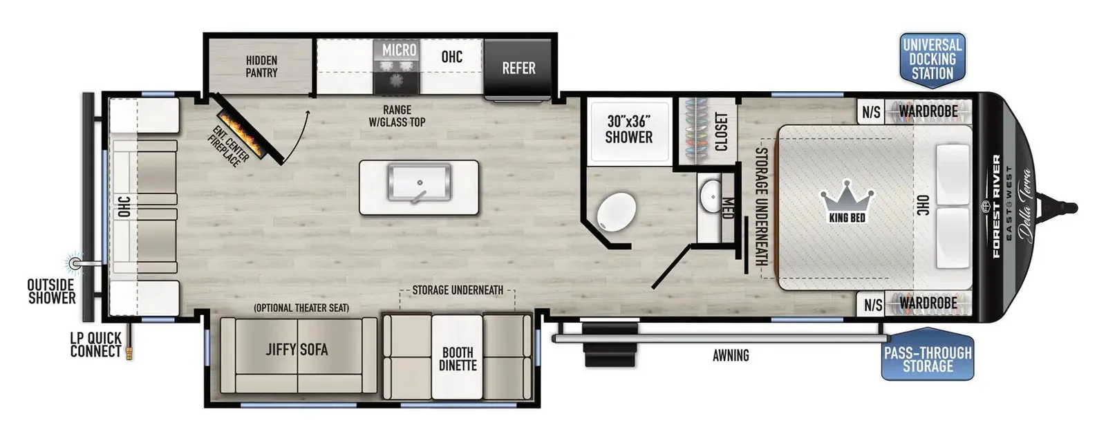 2026 East To West DELLA TERRA 272RL floorplan