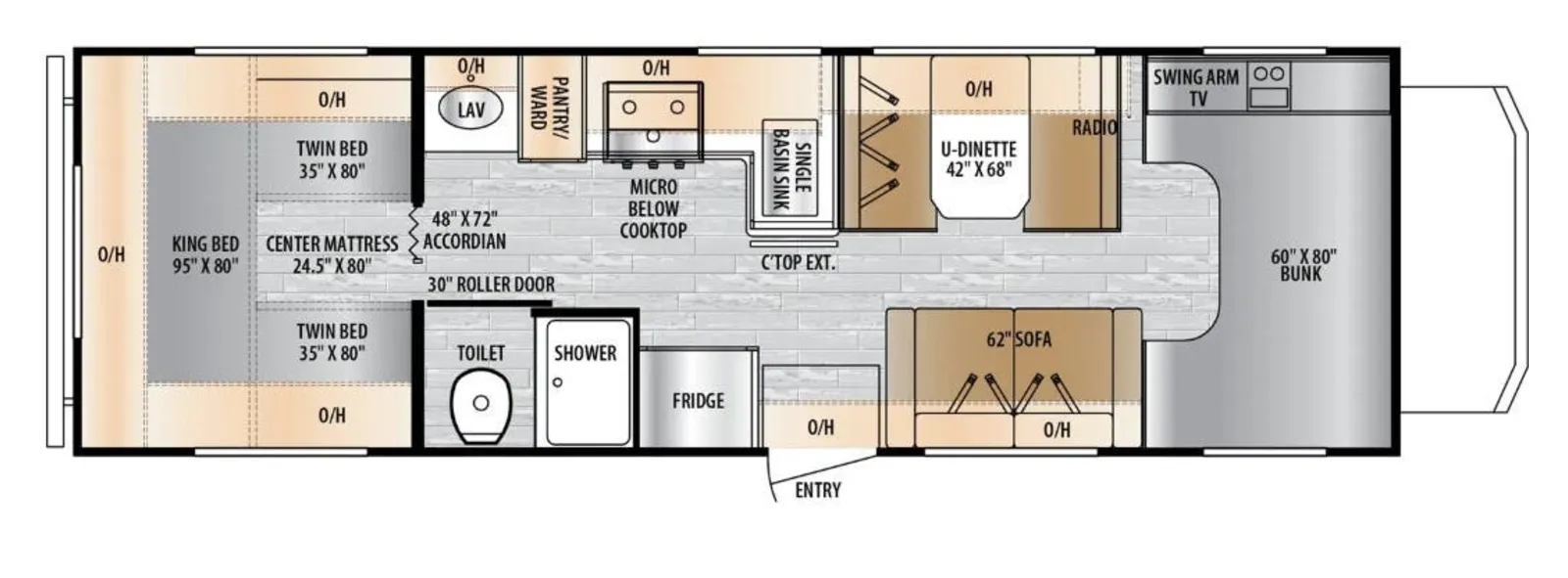 2026 EAST TO WEST ENTRADA 2710NK floorplan