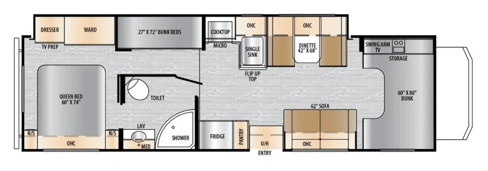 2026 EAST TO WEST ENTRADA 3100FB floorplan